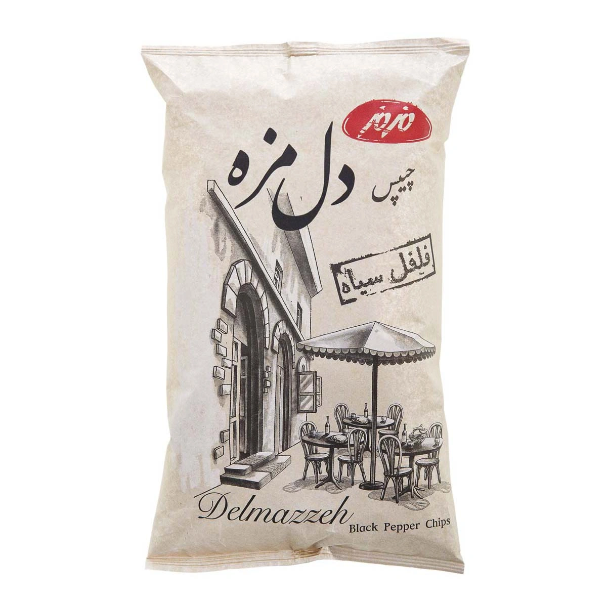 چیپس سنتی دل مزه فلفل سیاه 180 گرم مزمز