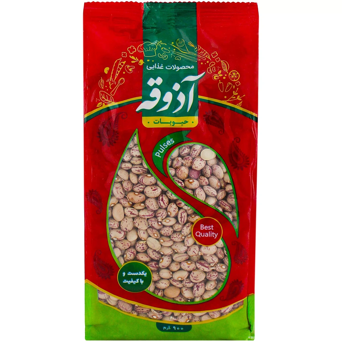 لوبیا چیتی 900گرمی سلفونی آذوقه