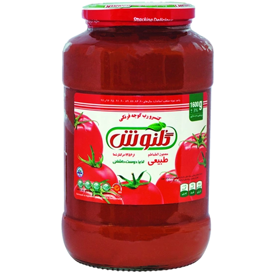 کنسرو رب گوجه  شیشه 1600گرم گلنوش