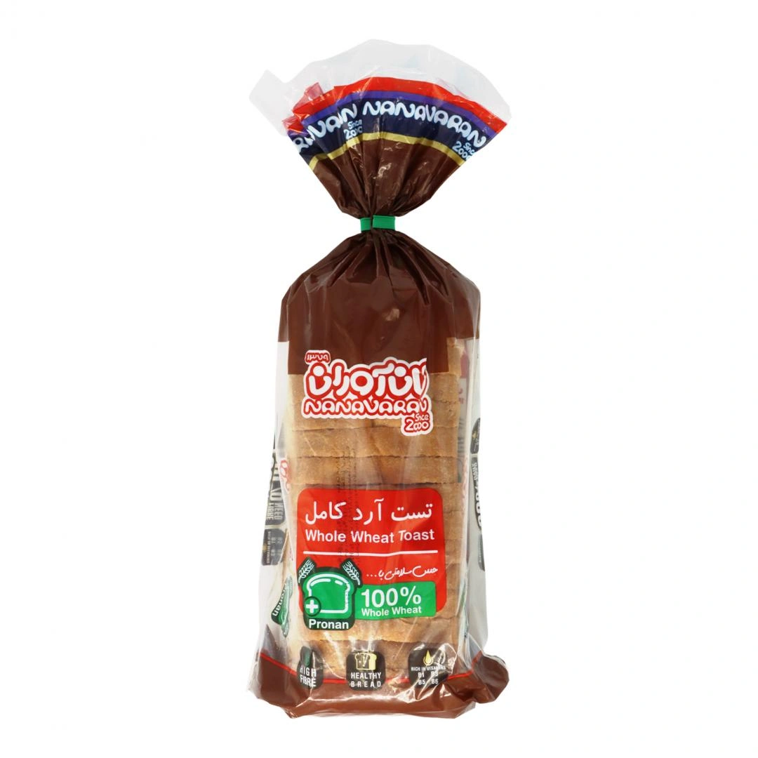 نان تست با آرد کامل نان آوران