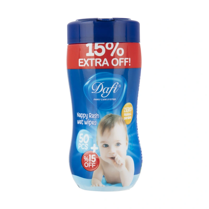 دستمال مرطوب کودک 50عددی دافی