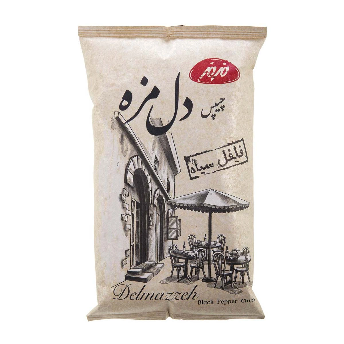 چیپس سنتی دل مزه فلفل سیاه 90گ مزمز