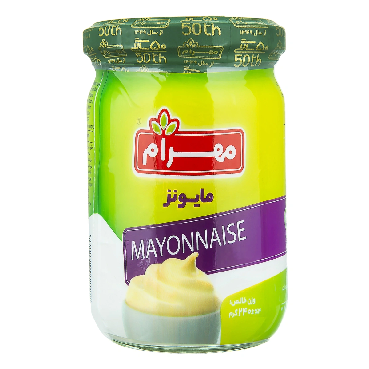 سس مایونز شیشه 240گرم مهرام