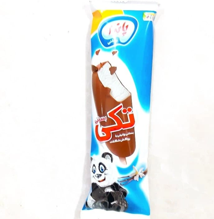 بستنی وانیلی با روکش شکلات پاندا