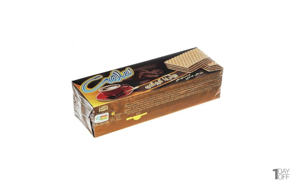 ویفر با کرم شیر قهوه 140گرم سلامت