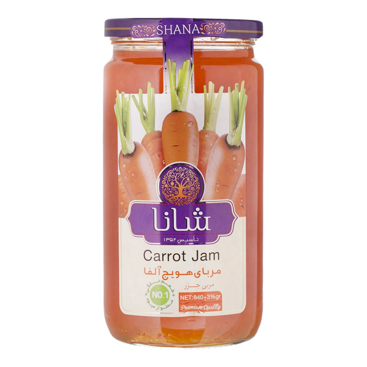 مربای هویج840 گرم شانا