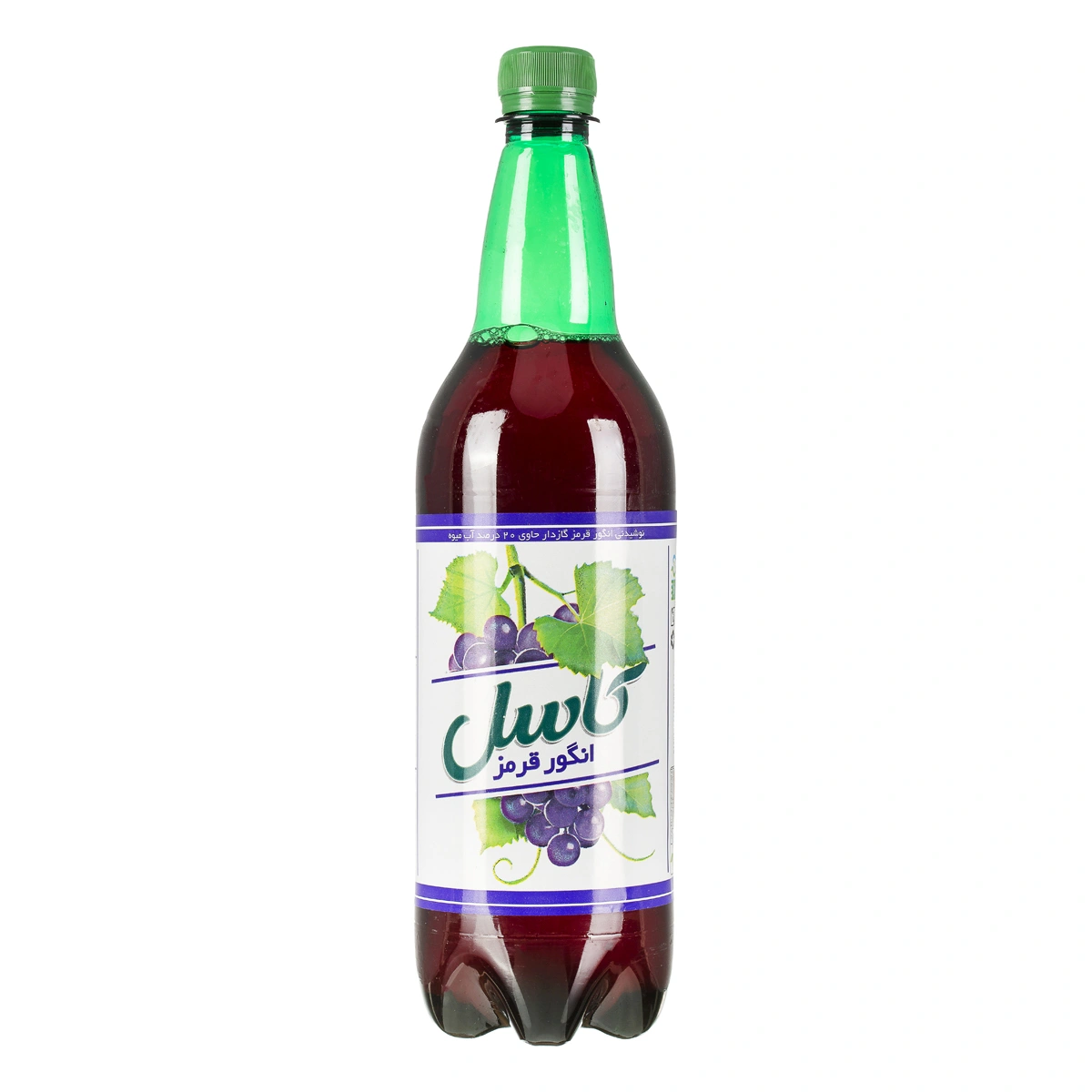 نوشیدنی انگور قرمز گازدار پت 1 لیتر کاسل