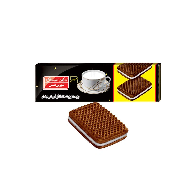 بیسکویت کاکائویی کرم وانیل شیرین عسل