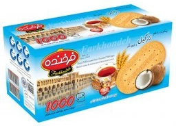 بیسکوییت با طعم نارگیل وتزیین شکر 900گ فرخنده