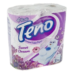 کاغذ توالت معطر رنگی 4رول تنو