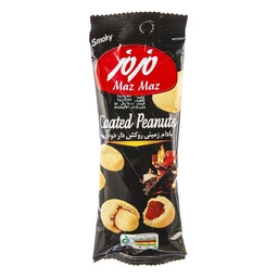 بادام زمینی روکشدار دودی 40 گرم مزمز