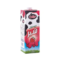شیر توت فرنگی  اسکوئر 1 لیتری میهن
