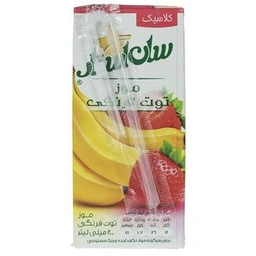 آبمیوه موز توت فرنگی سان استار 200 میلی