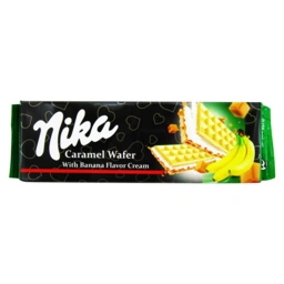 ویفر کاراملی با کرم موز نیکا
