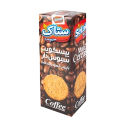 بسکوئیت سبوسدار چند غله با پودر قهوه ستاک