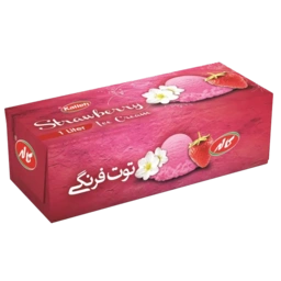 بستنی یک لیتری توت فرنگی کاله