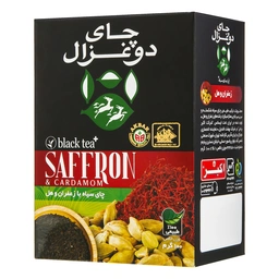 چای با تکه های زعفران وهل 100گرم دوغزال