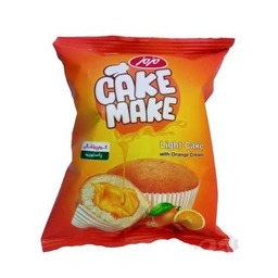 کیک میک شیفون ساده با کرم پرتقال مزمز