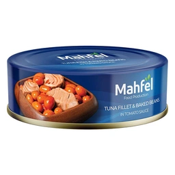 کنسرو تون ماهی و لوبیا چیتی 230گ محفل