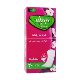 پد روزانه نازک 20عددی رایحه طبیعت مولپد