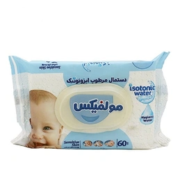 دستمال مرطوب ایزوتونیک پوست حساس 60ع مولفیکس