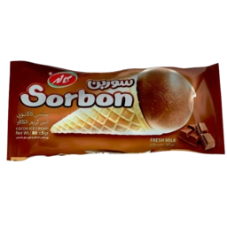 بستنی قیفی کاکائویی سوربن کاله