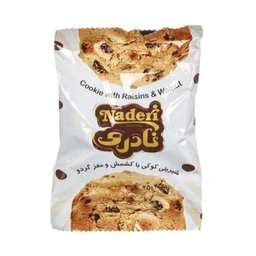 شیرینی کوکی با کشمش و گردو نادری