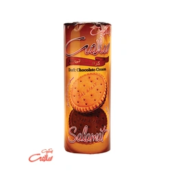 بیسکوییت کرمدار لوله شکلات تلخ دورنگ سلامت