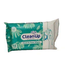 دستمال مرطوب دست وصورت کلین آپ 15عددی