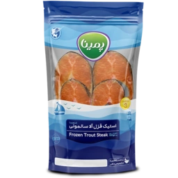 استیک قزل آلا صورتی 500گرم پمینا کاله