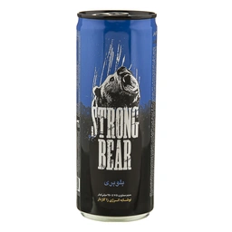 نوشابه انرژی زا گازدار بلوبری 250 میلی استرانگ بر