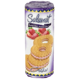 بیسکوییت کرمدار لوله توت فرنگی سلامت