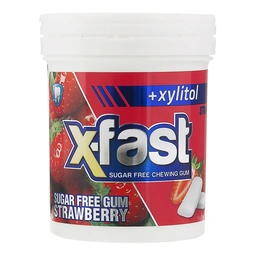 ادامس با طعم توت فرنگی قوطی ایکس فست