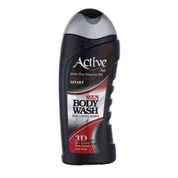 شامپو بدن اسپرت 3D آقایان 400گرم مشکی  اکتیو