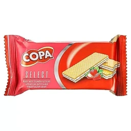 ویفر با کرم توت فرنگی کوپا