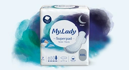 نوار بهداشتی سوپر پد نیمه ضخیم کتان شب XXL مای لیدی