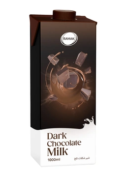 شیر شکلات دارک پاکتی 1000میل رامک