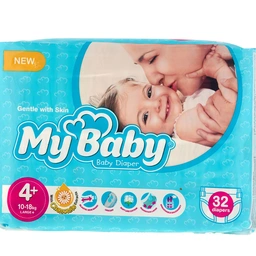 پوشک بچه سایز4 پلاس 32عددی مای بیبی
