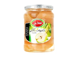 کمپوت گلابی شیشه ای 660گرم سحر