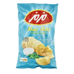 چیپس ماست وریحان متوسط 60 گرم مزمز